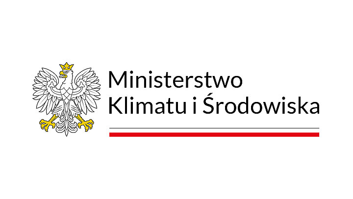 Polskie godło i tekst Ministerstwo Klimatu i Środowiska